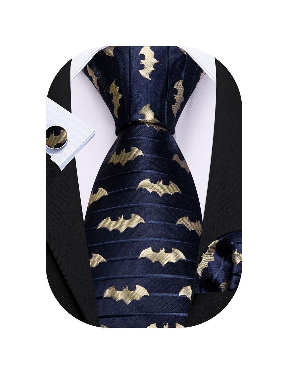 9085 Fun Animal Ties Designer Handkerchief Cufflink WOVEN Casual Necktie